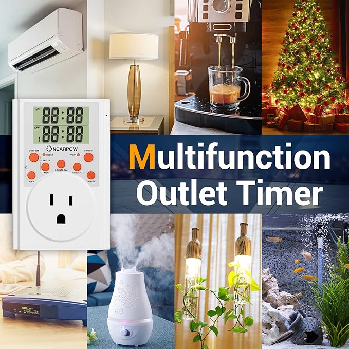 Timer Outlet, Nearpow Multifunctional Infinite Cycle Programmable Plug-in - Image 9