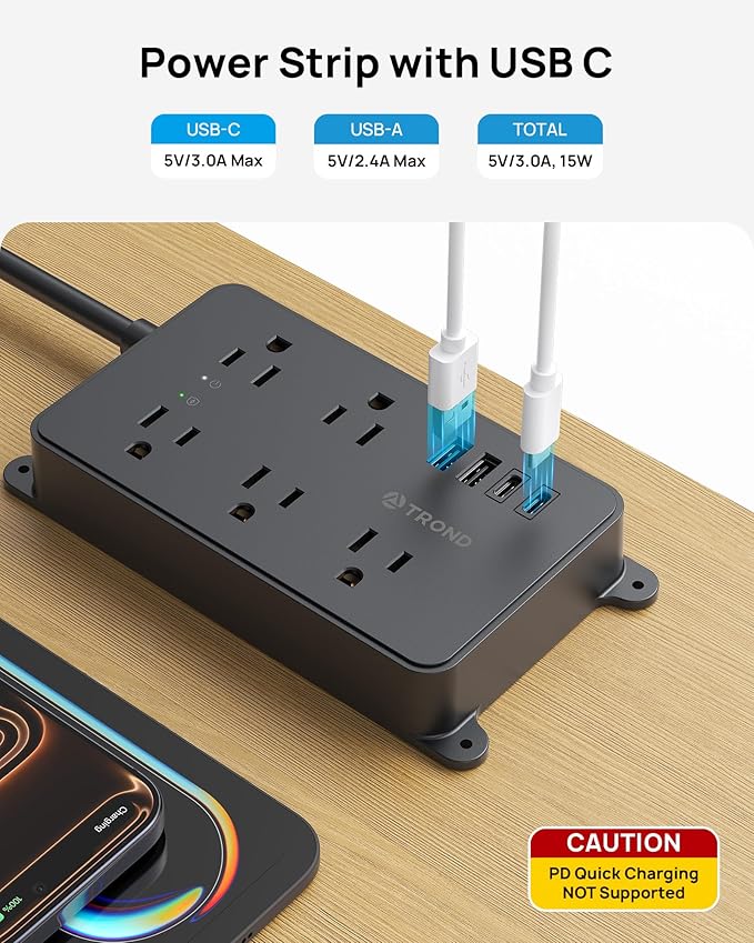 TROND Surge Protector Power Strip - Image 3