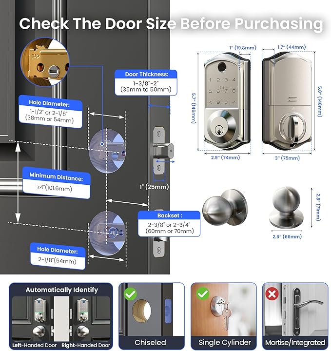 Veise VE017-K Fingerprint Smart Lock - Image 9
