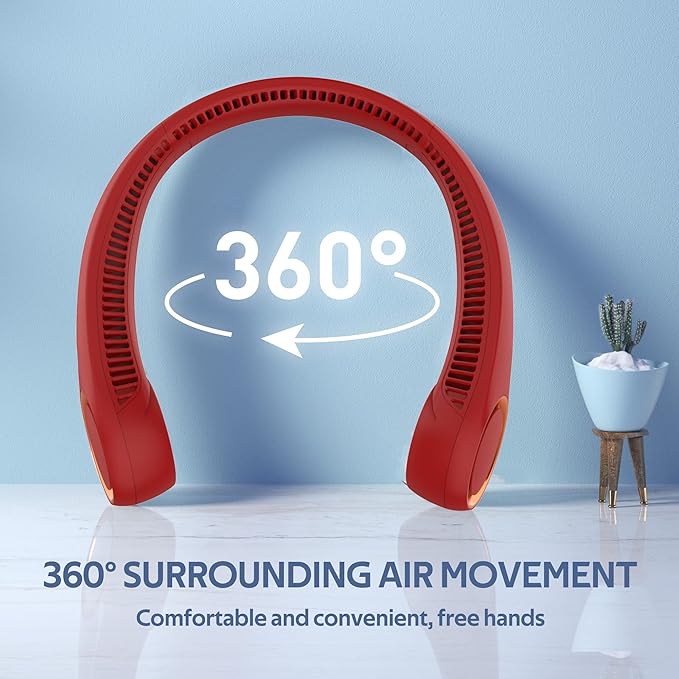 Portable Neck Fan, Hands Free Bladeless Fan, 360° Cooling Personal Fan - Image 2