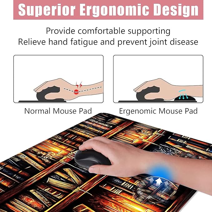 BFUKVOU Large Keyboard Mouse Pad Set, Extended Mouse Pad+Keyboard Wrist Rest - Image 5