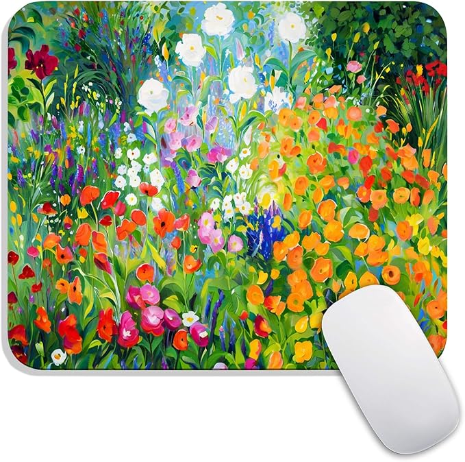 Armanza Square Mouse Pad Flowers Floral, Personalized Premium-Textured Custom by Armanza