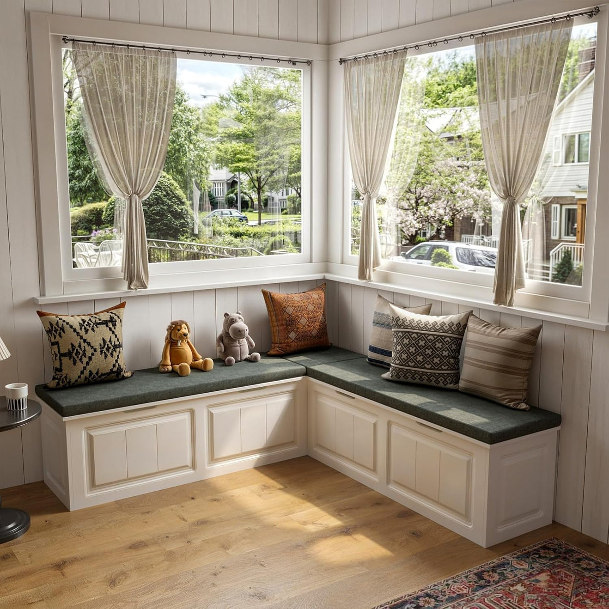l shape storage bench, kitchen breakfast nook bench, main product view