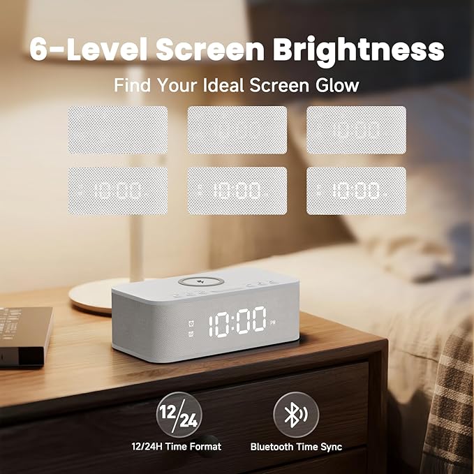Fansbe Direct Digital Alarm Clock White Noise, Loud Digital Alarm Clocks - Image 7