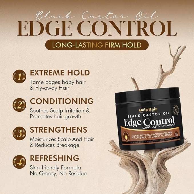 Edge Control Gel for 4C Hair Braiding Hair Gel Firm Hold, Hair Styling Wax - Image 7
