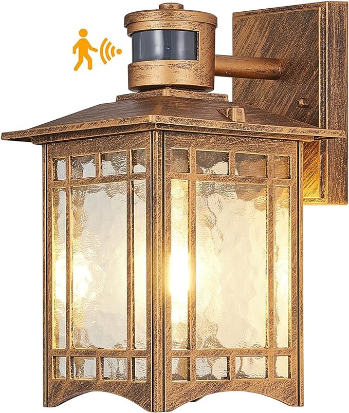 XANGQAN Brown Motion Sensor Outdoor Lights Wall Mount by XANGQAN