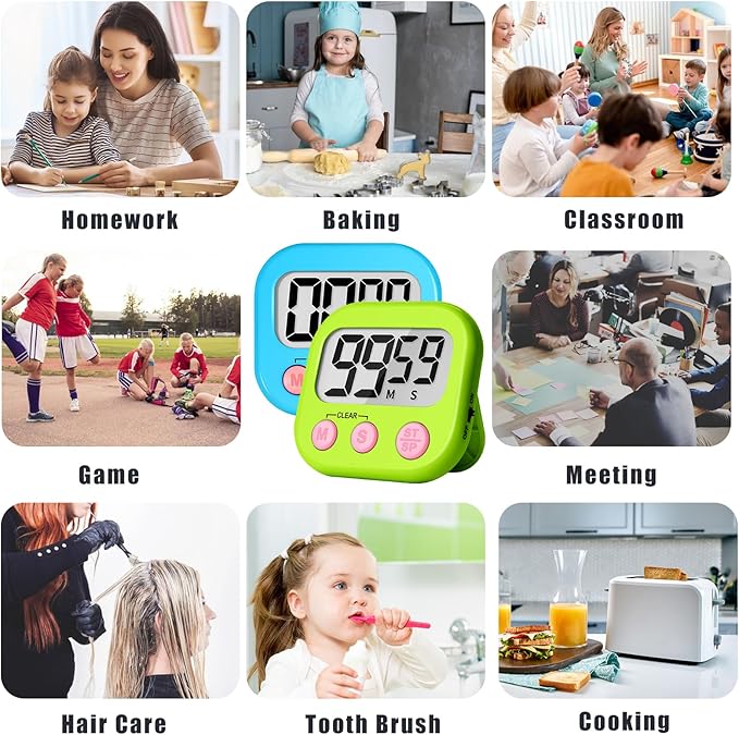 ZILLEEN Classroom Timer for Kids Teachers 2 Pack Digital Timers - Image 6