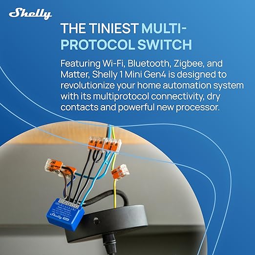 Shelly 1 Mini Gen4 | Wi-Fi, Zigbee & Matter Smart Relay Switch - Image 6