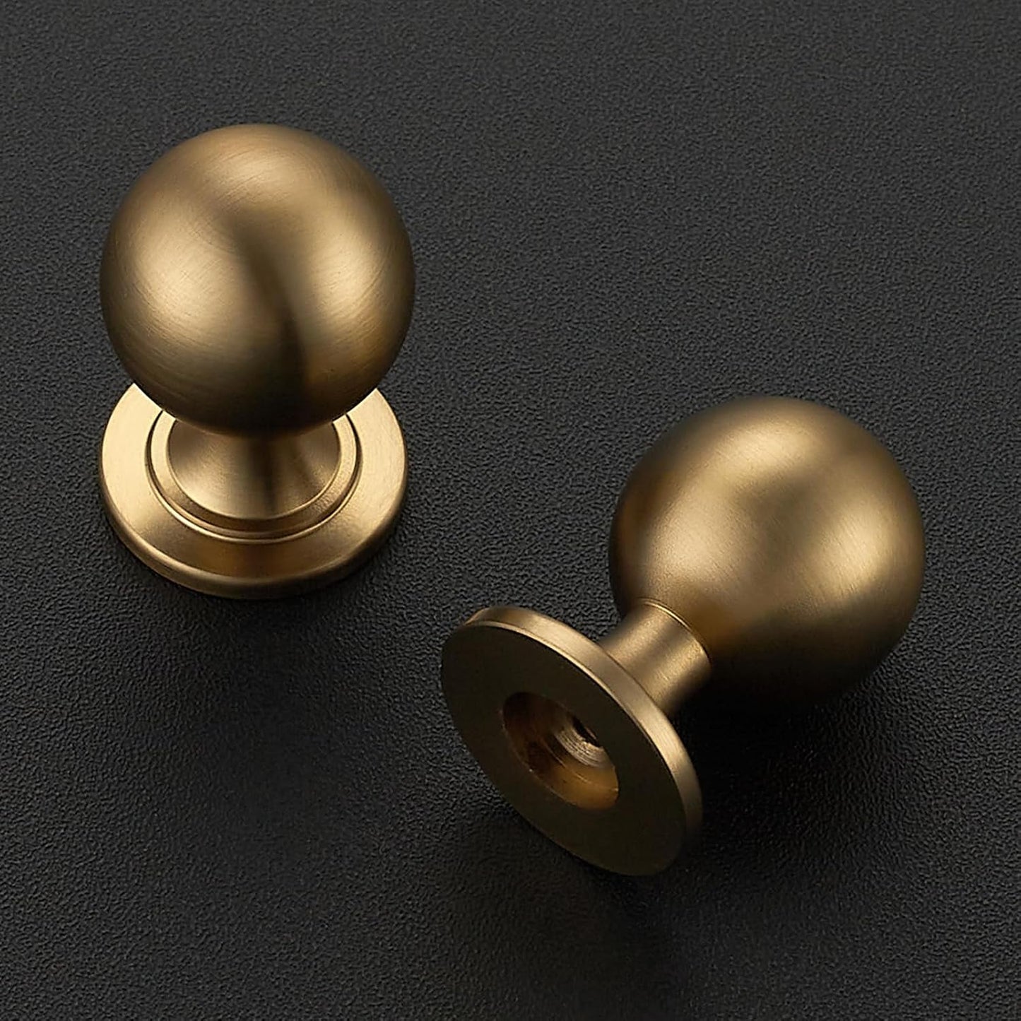Champagne Bronze Round Ball Cabinet Knobs, 12 Pack Drawer Knobs, 0.85in | Ball Knob Shape, Kitchen Cabinet Restyle, For Drawers, Dressers, Cupboards, Wardrobes, Home Hardware Upgrade