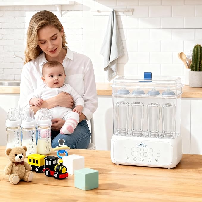 Mammy Bunny 3-in-1 Baby Bottle Sterilizer and Dryer – 6 Smart Modes - Image 7