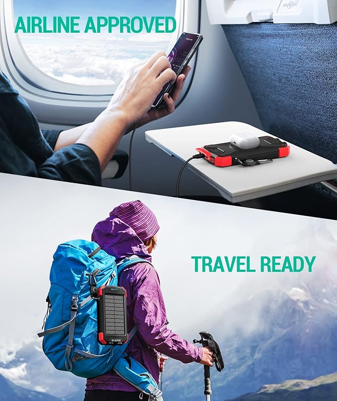 BLAVOR Solar Power Bank 10, Portable Wireless Charger, 20W Fast Charging - Image 8