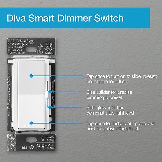 Lutron Diva Smart Dimmer Light Switch - Image 15