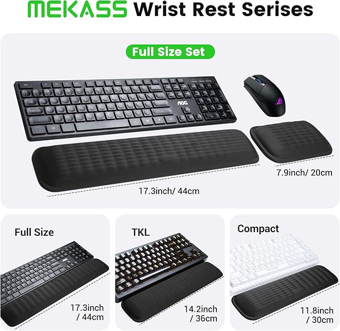 MEKASS Keyboard Wrist Rest, Soft Memory Foam Wrist Support - Image 7