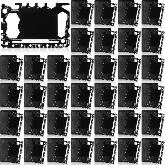 Cholemy 36 Pcs Credit Card Wallet Multitool 46 in 1 | 46 in 1, Metal Stainless Steel, Survival Pocket Tool, Bottle Opener, Multipurpose for Husband Dad Men Christmas Birthday Gift