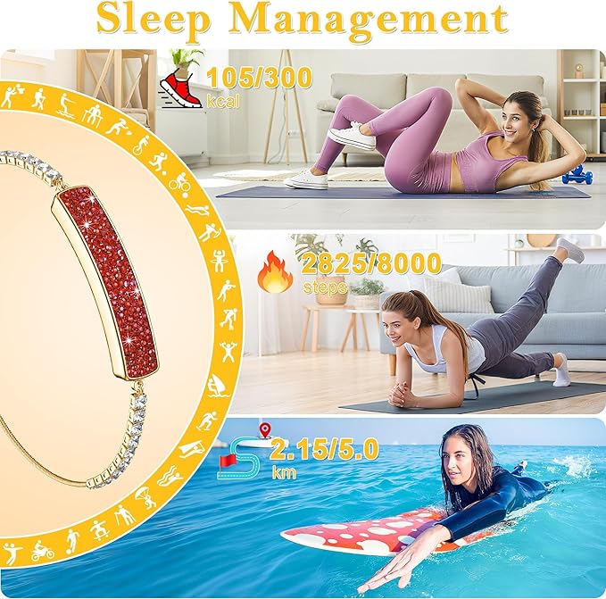 Smart Bracelet for Women, Jewelry Fitness Tracker - Image 4