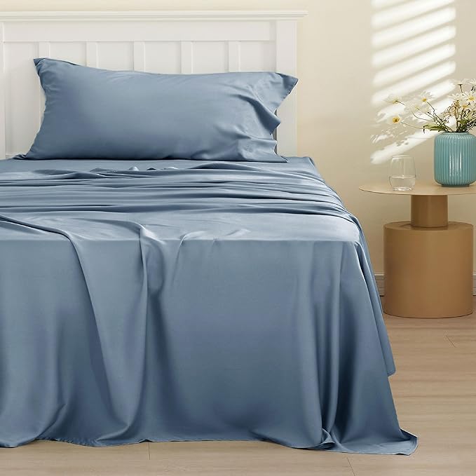 Bedsure Cooling Sheets Twin XL, Rayon Derived from Bamboo, Breathable & Soft - Image 2