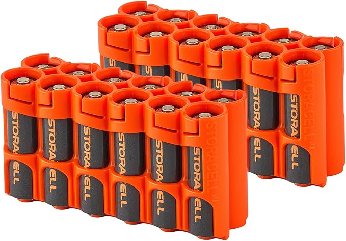 Storacell AA-12 Battery Storage Caddy and Dispenser, Holds 12 AA Batteries by Storacell