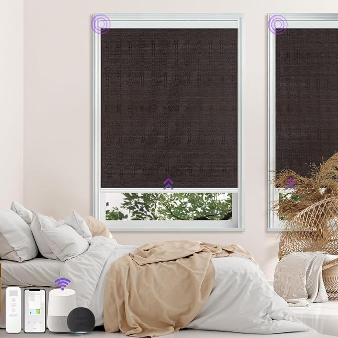 Astomi Motorized Roller Shades for Windows, Smart Blinds, Voice Control by Astomi