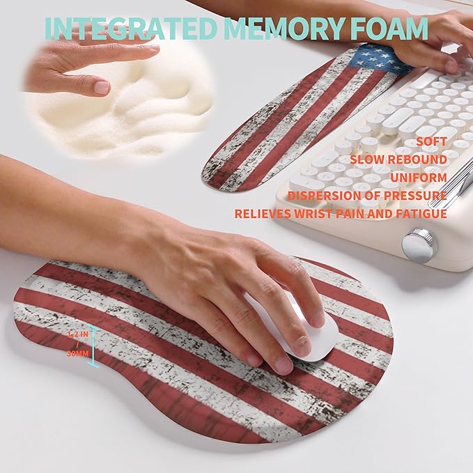KUOSGM 2-in-1 Ergonomic Set, Wave Rise Keyboard Wrist Rest and Massage Bulge - Image 4