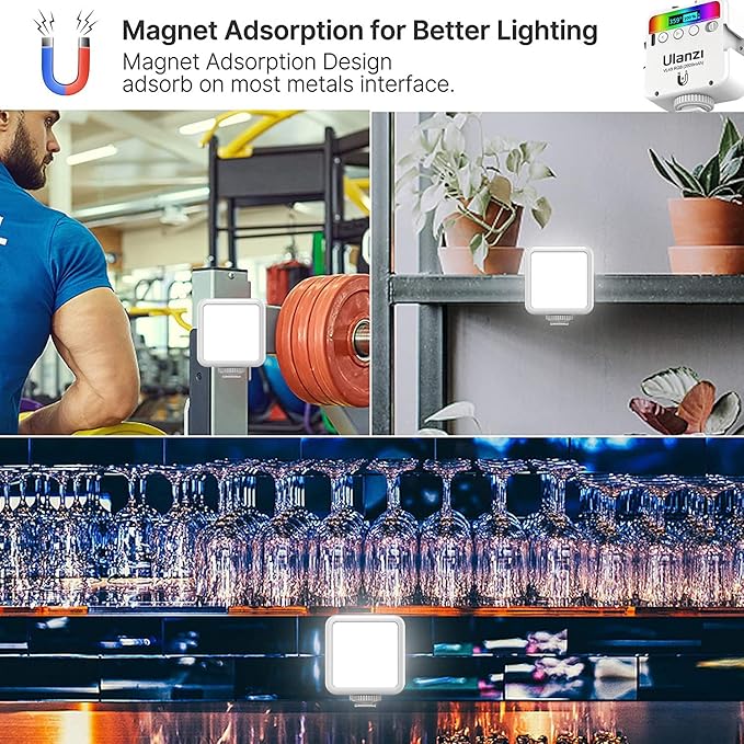 ULANZI VL49 RGB Video Lights White, LED Camera Light 360° Full Color Portable - Image 4
