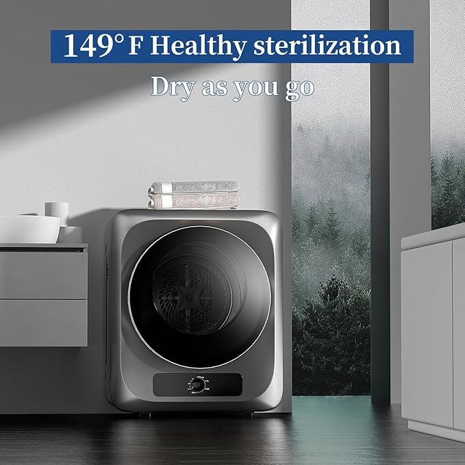 VCJ Portable Clothes Dryer for Apartment, 10lbs Compact Electric Laundry Dryer - Image 4