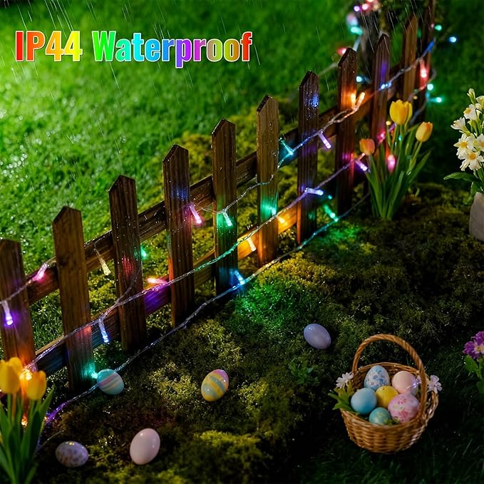 HOME LIGHTING 66ft Easter Decorative Mini Lights, 200 LED Clear Wire Fairy - Image 6