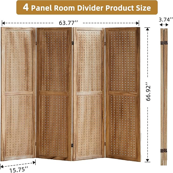 Asnefeli Pegboard Display Room Divider - Image 6