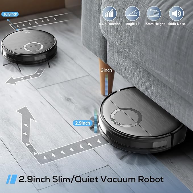 UMMUND Robot Vacuum and Mop Combo, 2 in 1 Mopping Robotic Vacuum Cleaner - Image 5