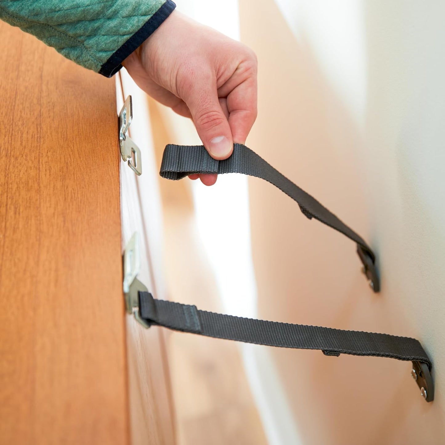Safety 1st TV & Furniture Safety Straps, Black, 2‑Pack, Screws Included