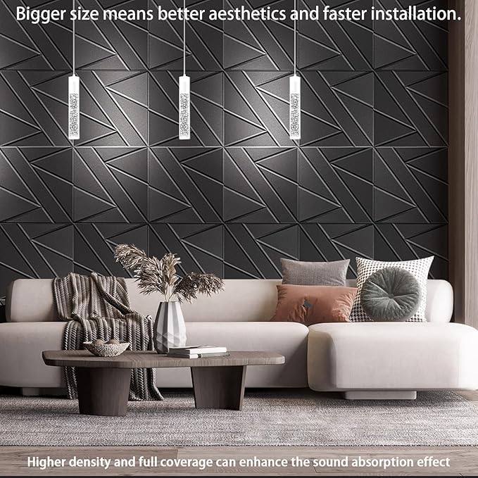 8 Pack Self-Adhesive Soundproof Wall Panels, 15.7 x 15.7 x 0.47 in Sound Proof - Image 6