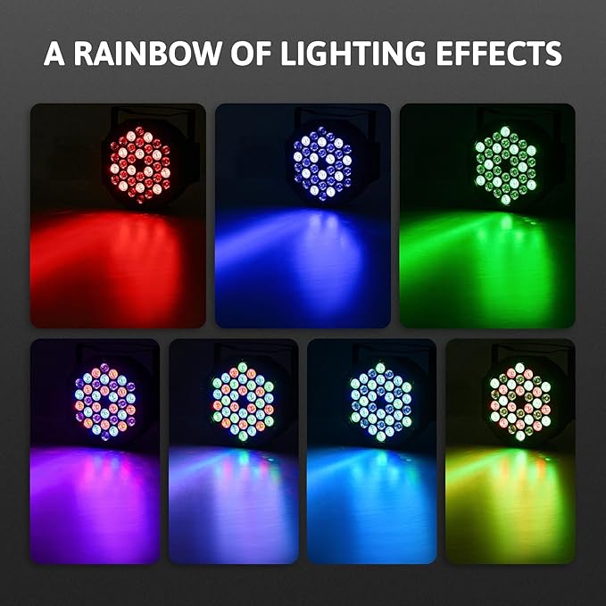 CO-Z 36 LED Stage Lights, RGB Par Lights - Image 3