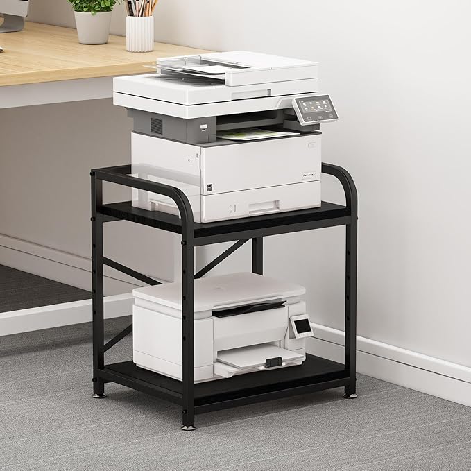 Vokumba 2 Tier Large Printer Stand, 20 x 20 Inches Printer Table - Image 7