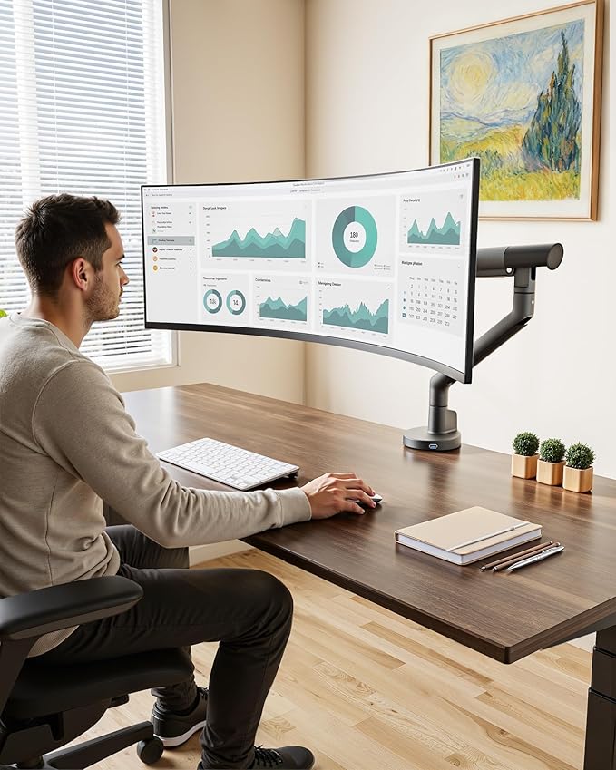 monTEK Single Monitor Arm with USB - Image 7