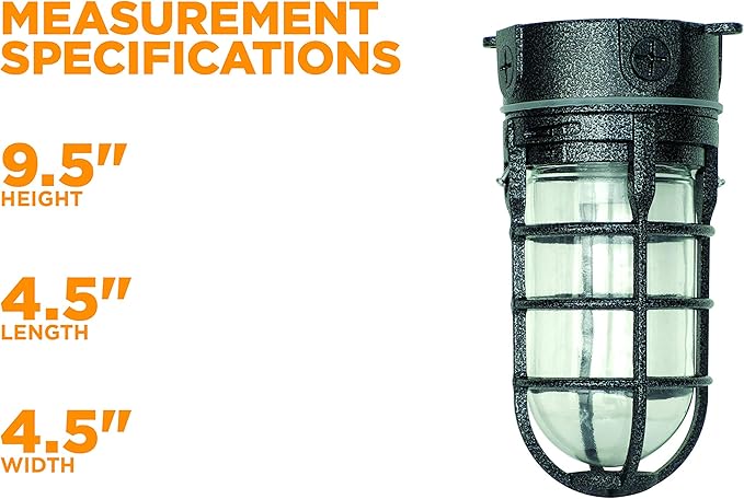 Woods L1706BLK Vandal Resistant 150W Incandescent Security Light, Ceiling Mount - Image 7