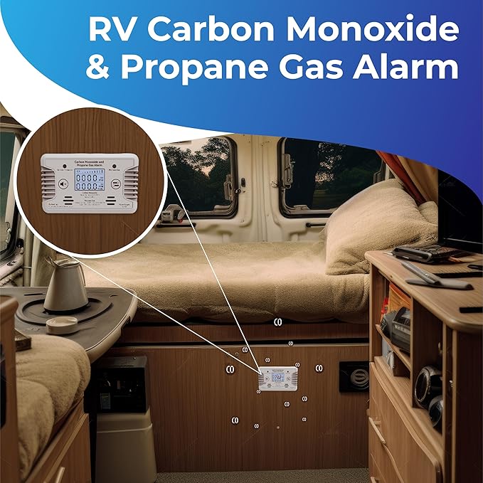 RV Carbon Monoxide and Propane Gas Detectors, and Individual LED Indicator Light - Image 2