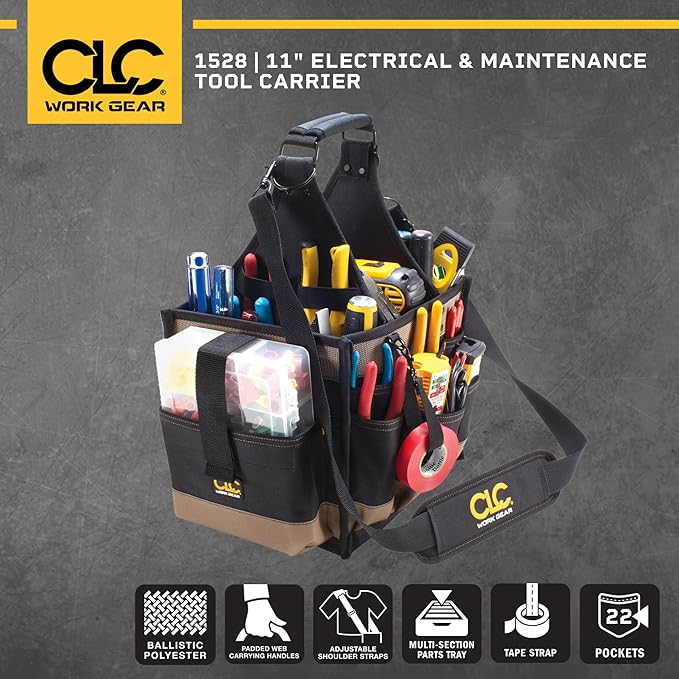 CLC Custom LeatherCraft 1528 Large Electrical and Maintenance Tool Carrier - Image 5