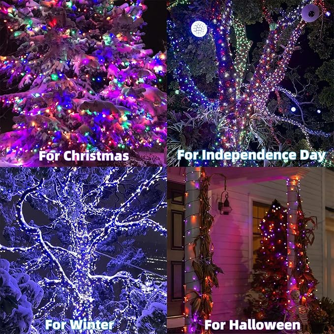 HOME LIGHTING 66ft Christmas Decorative Mini Lights, 200 LED RGB Changing 8 - Image 6