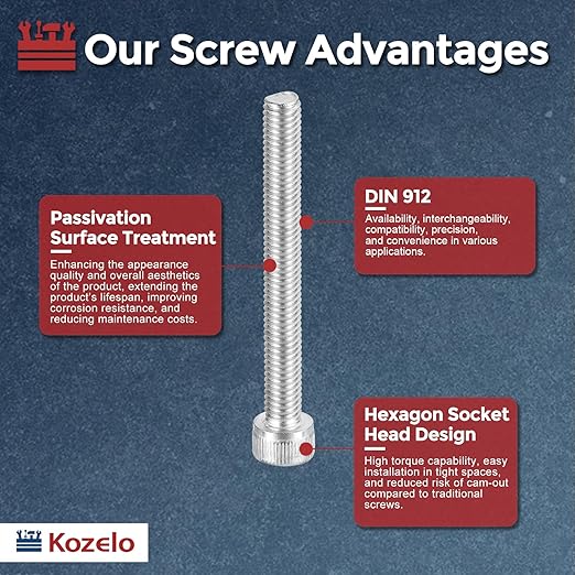 Kozelo 25pcs Socket Head Cap Screws - Image 3