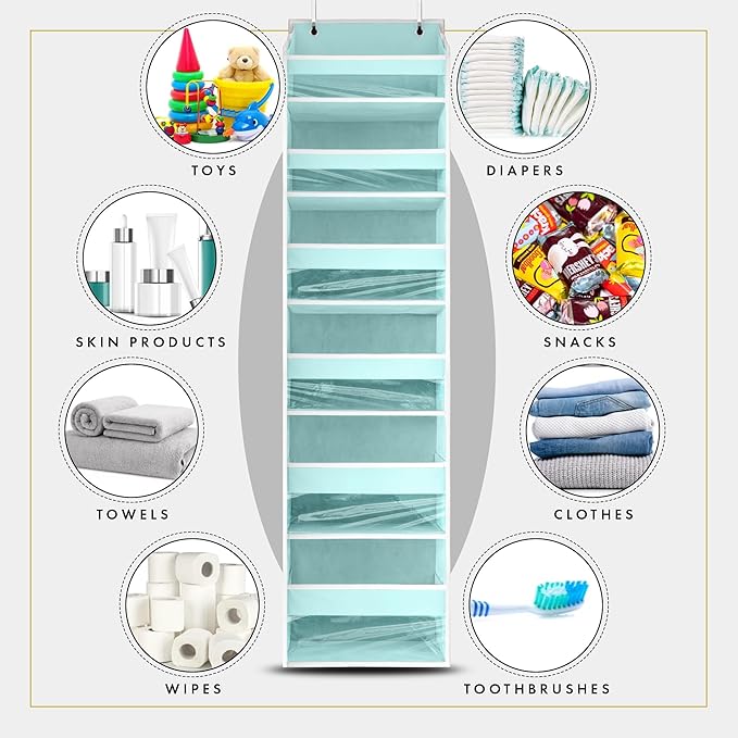 HOMELUX THEORY UPGRADED 6 Tiers Over The Door Organizer Hanging - Image 6