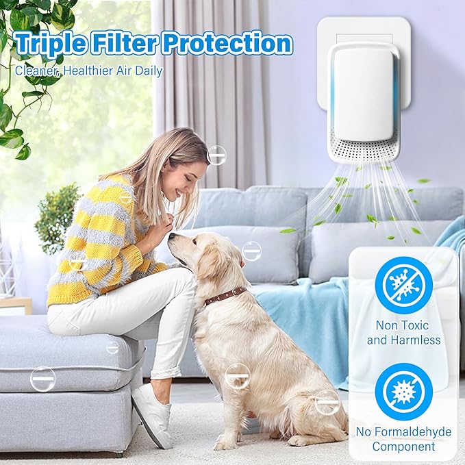 Plug-In Ionic Air Purifier 4 Pack, Silent Filterless Ionizer - Image 5