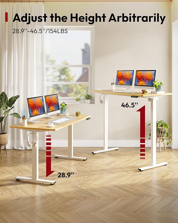 SANODESK Electric Standing Desk 48 x 30 Inches Whole-Piece Desktop Height - Image 8