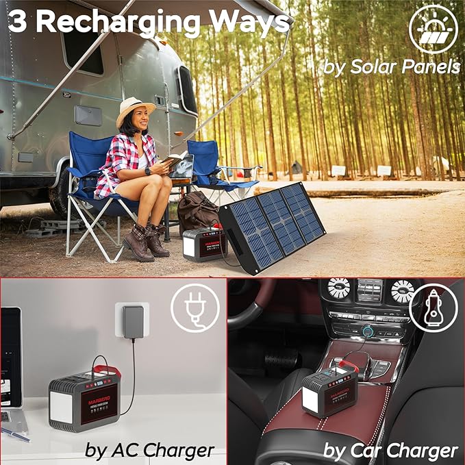 Portable Power Station 300W MARBERO 237Wh Camping Solar Generator Backup - Image 5