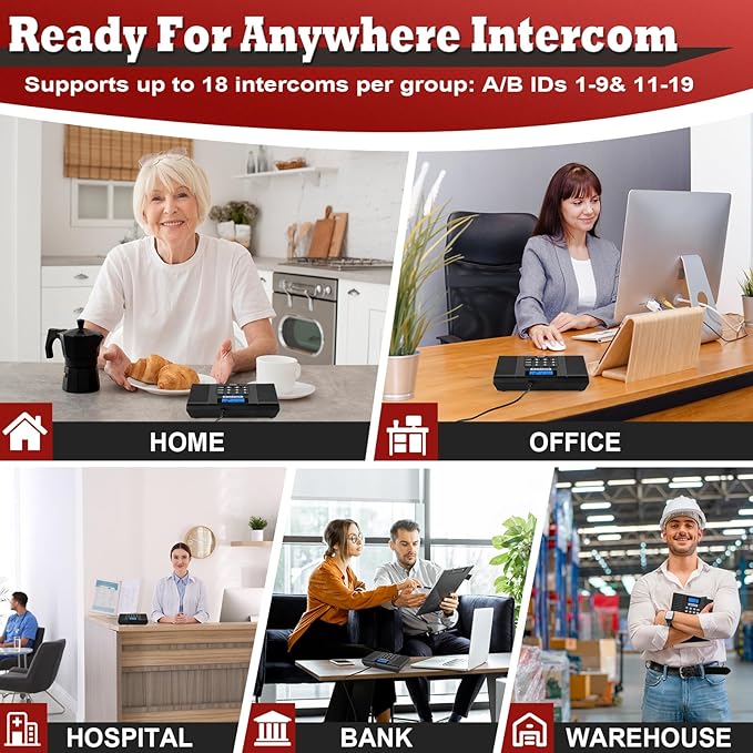 SANZUCO 60D Intercoms Wireless for Home, Full Duplex Intercom System for - Image 7