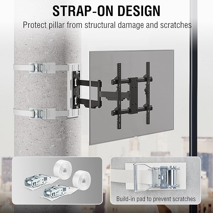 CondoMounts CLMTVA1044 Full Motion Large Pillar TV Mount | Column | Round & - Image 6