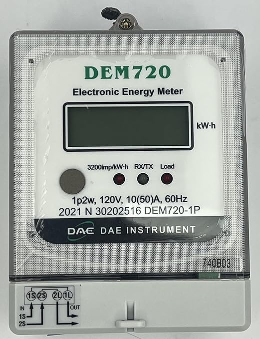 DAE DEM720-1P Electric kWh Submeter, Internal CT - Image 4