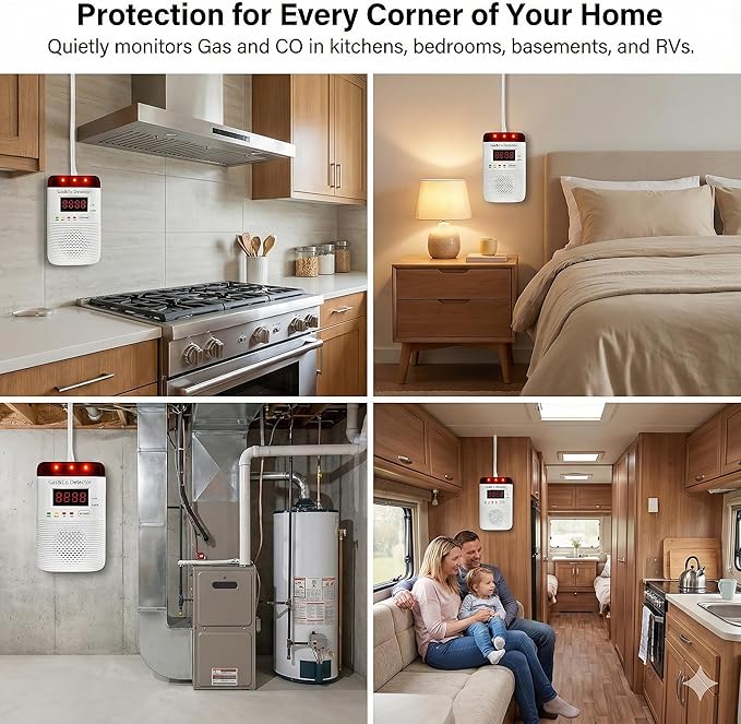 2 in 1 Gas and Carbon Monoxide Detector Plug in - Image 5