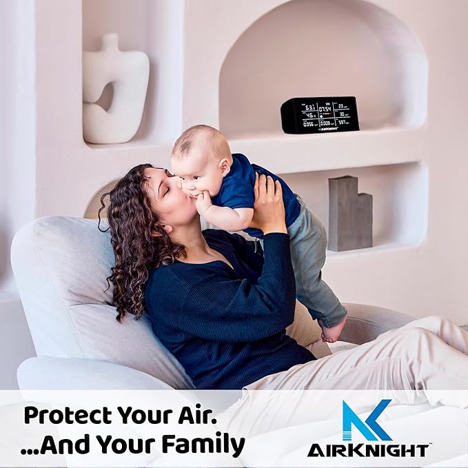 AirKnight Premium Indoor Air Quality Monitor Indoor & Air Quality Sensor. VOC - Image 2