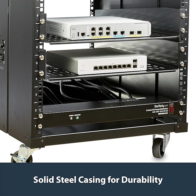 StarTech.com 8 Outlet Horizontal 1U Rack Mount PDU Power Strip - Image 7