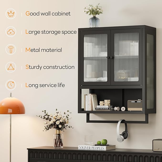 Bathroom Wall Cabinet, Over The Toilet Space Saver Storage Cabinet, Medicine - Image 8