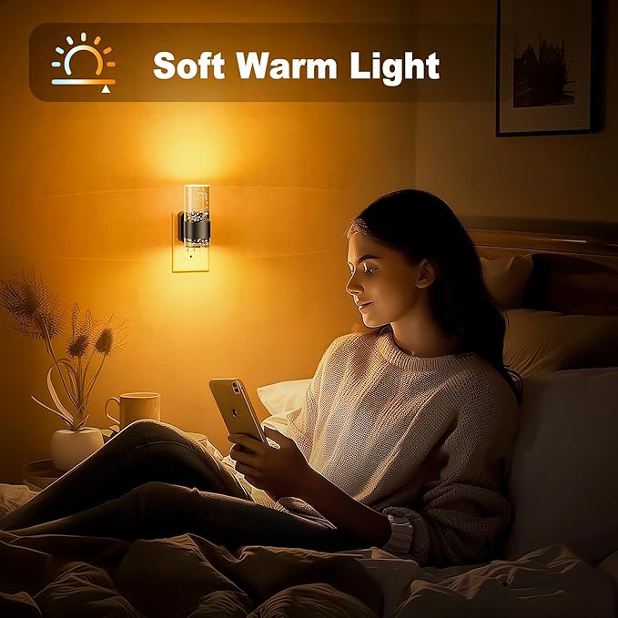 JandCase Night Light, Automatic Night Lights Plug into Wall, 2 Pack Dimmable - Image 5